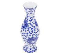 Ciieeo Creative Ceramic Vase Hand-painted Blue and White Ceramic Vase Chinese Style Antique Elegant Design Decorative Flower Arrangement Container for Hotel and Living Space