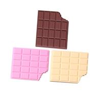 Ciieeo Creative Chocolate Shape Memo Pad Set 3Pcs Featuring Compact Size and Portable Use in Brown, Beige, and Pink for Students, Office Workers, and Home
