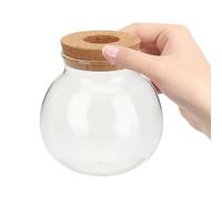 Ciieeo Creative Desktop Hydroponic Vase for Home Decoration with Glass and Wood Material, Water Planting Terrarium for Hydroponic Plants and Fresh Flowers on Bedroom Shelves
