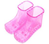 Ciieeo Creative Foot Soak Shoes Pedicure Tub Plastic Foot Bath Bucket with Magnetic Massage 16.5cm Small Size Pink for Home and Relaxation