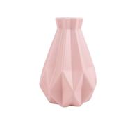 Ciieeo Creative Origami Shaped Pink Vase Made of Rust Resistant Pp Material, Modern Simplicity Geometric Design Decorative Vase for Hotel and Office Household Decoration