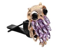 Ciieeo Creative Owl Shaped Car Air Freshener Vent Clip Easy Installation Fragrance Diffusion Purple Aluminium Alloy Resin Car Vent Clip Office and Home