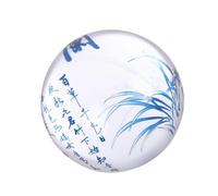 Ciieeo Crystal Glass Hemisphere Paperweight for Home and Kanji Use, Lightweight Yet Sufficiently Heavy with Elegant Natural Crystal Texture, for Holding down Paper and Desk