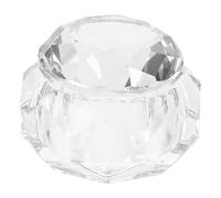 Ciieeo Crystal Glass Nail Art Liquid Cup Thick Bottom Design with Lid to Prevent Overflow Container for Nail Art and Manicure Use for Manicure Beginners and Beauty Loving Women