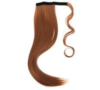 Ciieeo Curly Long Ponytail Hair Extension Piece Wrap around Drawstring Wavy Hairpiece for Women Natural 30# Synthetic Hair Extension Wig