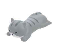 Ciieeo Cute Cartoon Cat Mouse Pad with Gray Gel Wrist Support, Kawaii Office Desk Accessory for Laptop and Computer Use, Wrist Rest for Comfortable Typing and Gaming