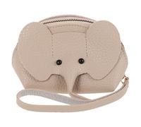 Ciieeo Cute Elephant Shaped Pu Leather Wallet Pouch with Smooth Surface and Zipper Closure, Small Coin Purse for Women, Convenient Travel Accessory for Organising Change