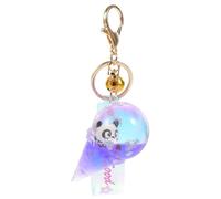 Ciieeo Cute Panda Keychain with Ice Cream Pendant, Cartoon Key Ring Charm for Bag Decoration, Acrylic Vegetable Oil Floating Key Decor
