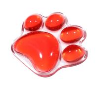Ciieeo Cute Red Cat Paw Silicone Wrist Rest Ergonomic Gel Mouse Pad with Nonslip Base Comfortable Wrist Support for Office and Gaming