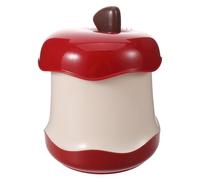 Ciieeo Cute Small Desktop Trash Can with Lid, Fruit Shaped Plastic Mini Wastebasket for Office Desks or Vanity, Space Saving Design with Single Hand Press to Open, Garbage