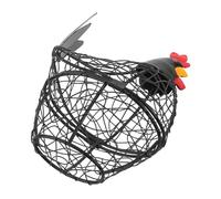 Ciieeo Decorative Wire Egg Basket Artistic Chicken Wire Design Space-saving Metal Holder Fresh Egg Storage Countertop Fridge Chic Tabletop Display Fruit Organization