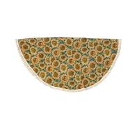 Ciieeo Delicate Sunflower Pattern Tablecloth Round Wipe Clean Perfect for Dining Present