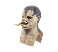 Ciieeo Devil Horror Mask Scary Halloween Headgear Comfortable Fit for Masquerade Parties Breathable Material Unforgettable Costume Accessory for Adults