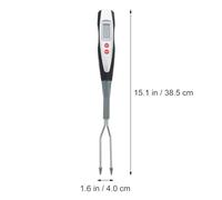 Ciieeo Digital Meat Thermometer Fork with Lcd Display, Wireless Bbq Cooking Thermometer Fork for Steak, Lamb, Pork, Outdoor Grilling and Baking, Black