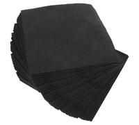 Ciieeo Disposable Neat Strong Edges Cocktail and Absorbency Elegant 50pcs Black Paper Napkins 10x10 Inch with Serviettes Resist Fraying Beverage for Highend Restaurants and Kitchen Use