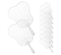 Ciieeo DIY handheld fan hoop 20pcs fan making frame plastic DIY craft kit sturdy can be decorated when the electric breaks down
