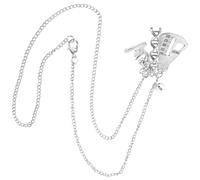 Ciieeo Dna Molecule Pendant Necklace with Microscope Charm, Metal Spiral Clavicle Jewelry for Science Students and Teachers, Educational Science Souvenir