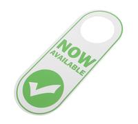 Ciieeo Do Not Disturb Sign Double Sided Office Door Hanging Sign Pvc Door Knob Tag with Please Knock Reminder for Meeting Room 24x9cm