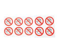 Ciieeo do Not Touch Sticker 10 Pack Self Adhesive Warning Decals for Machinery Equipment and Smooth Surfaces Peel and Stick Safety Labels for Warehouse Factory and Indoor Use