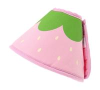 Ciieeo Dog Elizabethan Collar Soft Adjustable Recovery Pet Neck Protector Strawberry Print for Post-surgery Protection