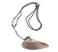 Ciieeo Dolomite Mini Flute 6 Hole Ocarina with Black Lanyard for Christmas and Comfortable Holding Random Color