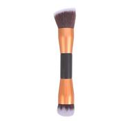 Ciieeo Double-end Women Makeup Brush with Fine Bristles Light Wood and Artificial Fiber Blush Brush for Salon and Professional Use Multi-purpose Powder and Foundation