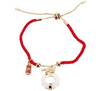 Ciieeo Dragon Pattern Red Cord Bracelet for Women, Braided Lucky Protection Rope Wrist Jewelry with Adjustable Sliding Knot, Feng Shui Safety Charm String Bracelet