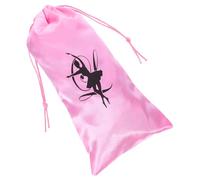 Ciieeo Drawstring Ballet Shoe Storage Bag 13x27cm Satin Dance Pouch Soft Sole Ballet Slipper Carrier Portable Makeup and Pointe Shoes Holder for Travel