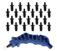 Ciieeo Drip Irrigation Tubing Hole Punch and Plugs Set with 100 Multi-size Plastic Irrigation Plugs and 1 Hole Punch Tool for Garden Watering System Pipe Repair and Maintenance