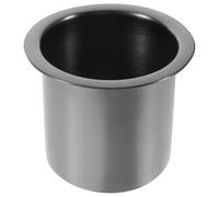 Ciieeo Drop-in Drinks Cup Holder Sofa Single Cup Holder Stainless Steel Portable Light Weight Black for Recliner and Poker Table