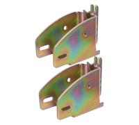Ciieeo E-Track Easy Installation 2pcs Wood Beam End Socket Bracket , Alloy , Golden for Logistics Hardware Fittings and Interior Spaces