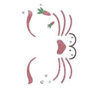 Ciieeo Easter Bunny Face Sticker Cute Glitter Animal Temporary Craft Decoration for Party Stage Makeup Favor