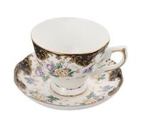 Ciieeo Elegant Fine Bone China Coffee Cup Saucer Ceramic Mug Saucer Multi-Purpose for Tea Coffee Milk