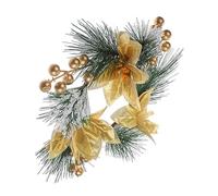 Ciieeo Elegant Gold Christmas Candle Wreath Life-like Artificial Wreath for Christmas Decorations Xmas Home Wall Decorations