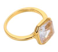 Ciieeo Elegant Gold Plated Cubic Zirconia Bridal Engagement Ring Lightweight Zinc Alloy with Unique Design, for Wedding and Special Occasions