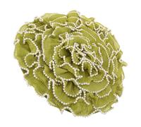 Ciieeo Elegant Green Pearl Rim Flower Fascinator Hat, for Women with Unique Pleated Design Polyester Material, Embellishing Buns, for Bridal Events and Formal Attire Tea Parties