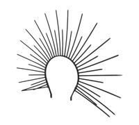 Ciieeo Elegant Sunburst Headpiece Goddess Troll Horn Headband Stylish Headband for Halloween Wedding