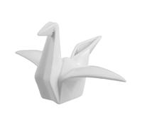 Ciieeo Elegant White Ceramic Crane Ornament for Home and Office Decor Compact and Stable Japanese-style Living Display Artistic and Clean Ceramic Figurine