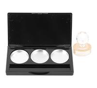 Ciieeo Empty Eyeshadow Palette Makeup Pallet Portable Sturdy Black Ps Glass Aluminum Compact for Cosmetics Lovers Suitable for Outdoor and Travel with Mirror