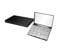 Ciieeo Empty Magnetic Makeup Palette with Sl nd Stylish Design 2pcs with Mirror Black Abs Material Eyeshadow Pans Container for DIY Handcraft and Daily Use