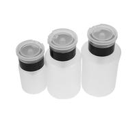 Ciieeo Empty Nail Polish Remover Pump Bottles and Stylish Identification Precise Dispensing 3pcs with Black Plastic Push Top Dispenser, 60ml 150ml 180ml Capacity for Daily Use
