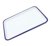 Ciieeo Enamel Pie Oven Tray Baking Pan White Roasting Pan Simple and Clean Design Fast Heat Transfer Not Easy to Deform Suitable for Kitchen Baking and Roasting