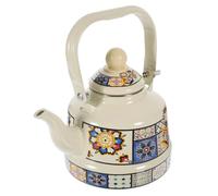 Ciieeo Enamel Tea Kettle Vintage Stovetop Water Pot with Scald Handle for Home Office Camping Portable Kettle and Kungfu Teapot for Tea Lovers Gift
