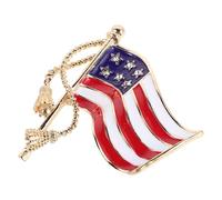 Ciieeo Encrusted National Flag Brooch Patriotic Lapel Pin American Flag Brooch Pin for Independence Day Memorial Day Accessories Fourth of July Decor