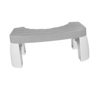 Ciieeo Ergonomic Non-Slip Plastic Foot Toilet Stool Multipurpose Step Stool for Adults and Bathroom Home Use Comfortable Seating and Stable Support in Light Grey