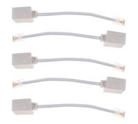Ciieeo Ethernet Phone Adapter with Stable Transmission and Space Saving Design, 5pcs Rj11 to Rj45 Converter Abs Copper Material White Telephone to Internet Cable Connector for Landline