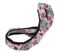 Ciieeo Ethnic Design Elastic Car Steering Wheel Cover Lightweight Vehicle Protector for Enhanced Grip Easy to Install Remove Stylish White Green Pattern Durable Car Accessory