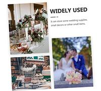 Ciieeo European Style White Iron Art Birdcage Decorative Wedding Photo Prop with Delicate Craftwork Versatile Home Party Ornament for Desktop and Event Display
