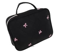 Ciieeo Extra Large Bible Cover Case with Handle Padded Waterproof Fabric Roomy Compartments Stylish Portability Black for Church Events and Study Groups