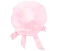 Ciieeo Extra Large Satin Shower Cap with Bowknot, Reusable Bath Bonnet for Women, Pink Decorative Hair Cap Suitable for Long Hair and Spa Use